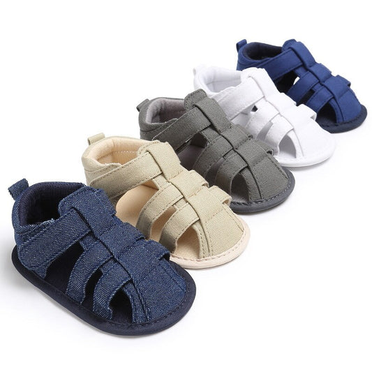 Baby Boy Round Toe Anti-slip Rubber Soft Sole Sandals Size 0-18M
