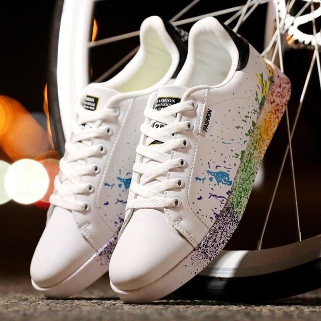 Women's Graffiti PU Casual Shoes Size 35-44