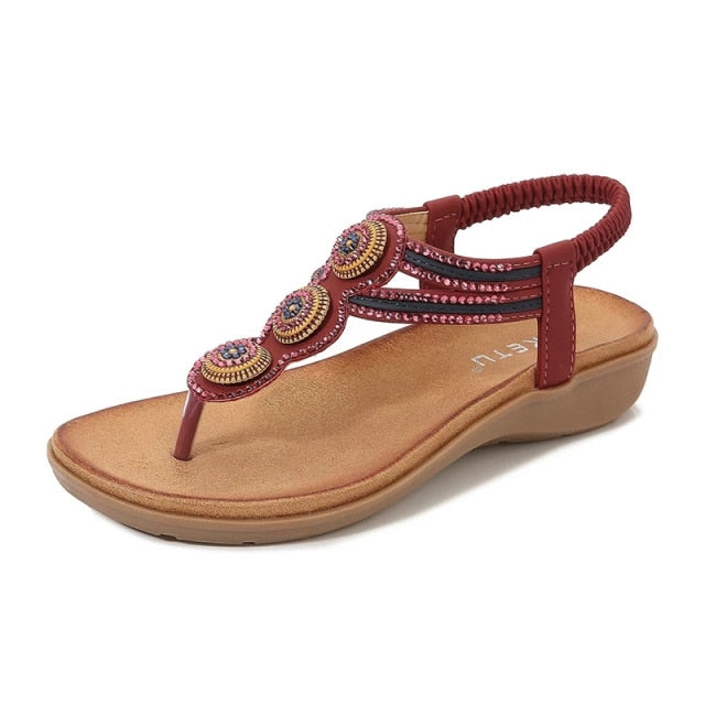 Women’s Wedges Bohemian Ethnic Style Beaded Casual Platform Sandals